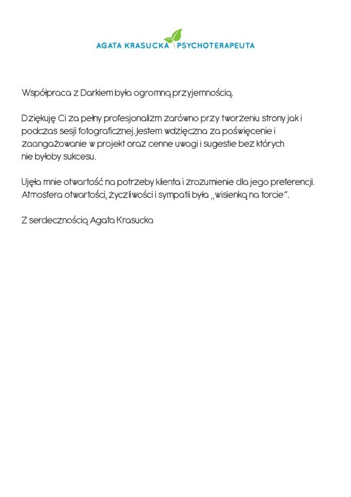Referencje Agata Krasucka pdf